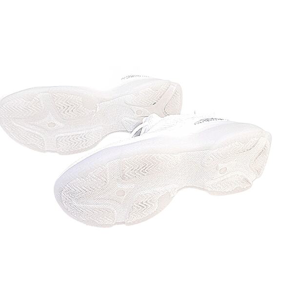 NEW! bebe Sneakers ANALIA 10 Crystals WHITE Rhinestones Embellished Luxe Fancy - Picture 6 of 16